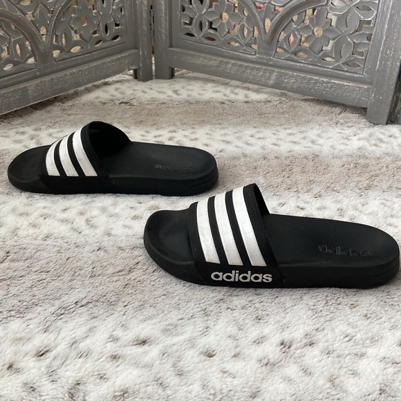 Men’s Adidas sliders size 8 sporty athletic activewear athleisure flip flop fall - Picture 6 of 11